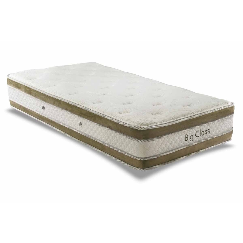 Colchão Herval de Solteiro Big Class Pillow Top Duplo 88x188x32cm Molas ConforClass