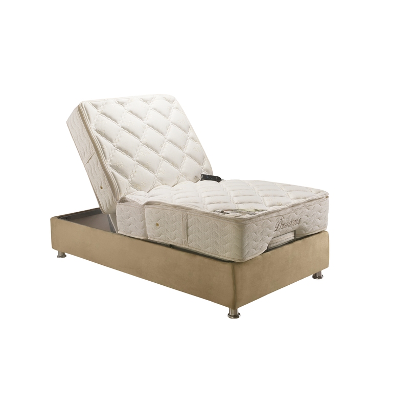 Conjunto Box articulável MH1430 + Colchão Herval Ajustable S/ Massagem 101 X 203 X 52