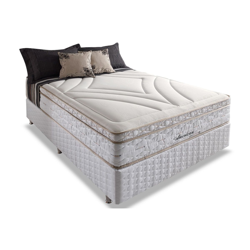 Colchão + Cama Box Herval American Maxspring King Size 193x203x72cm