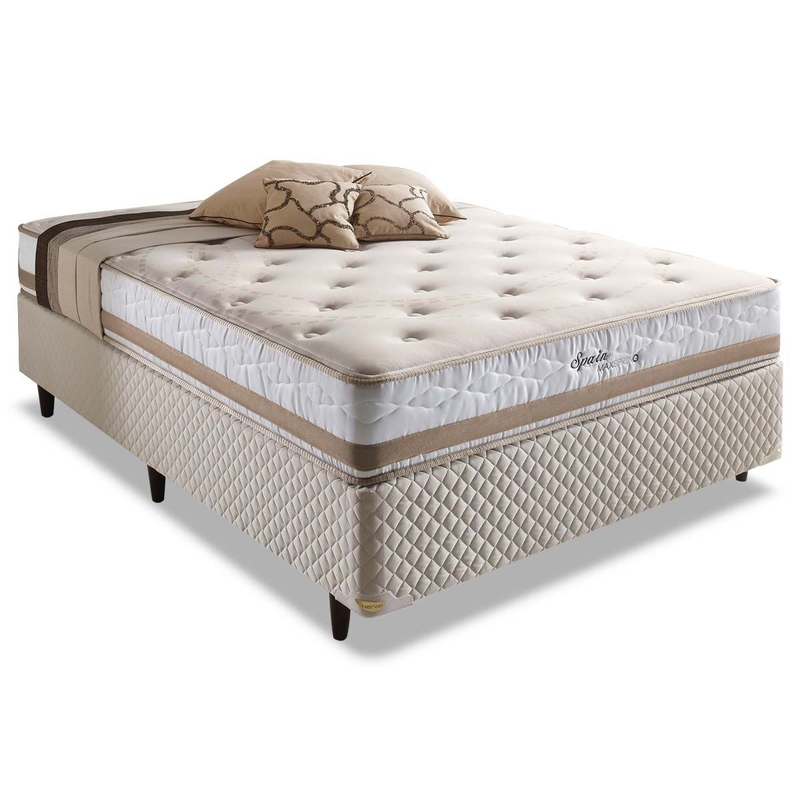 Colchão + Cama Box Herval Spain Maxspring King Size 193x203x74cm