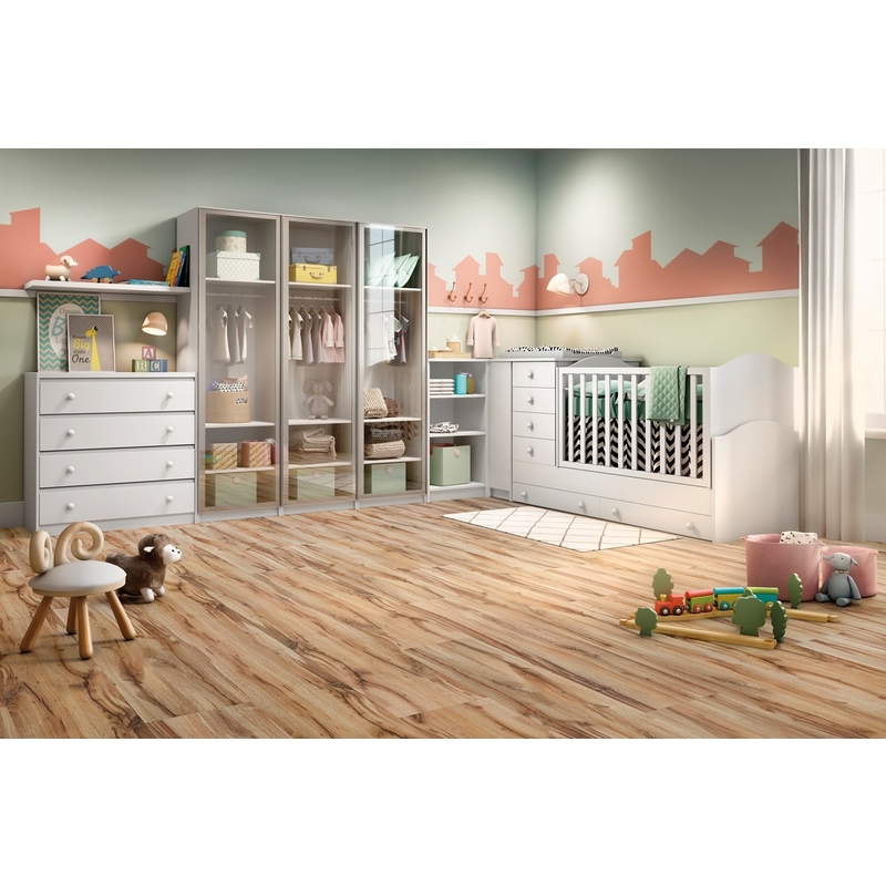 Piso Laminado Eucafloor New Evidence Click 7mm x 29cm x 1,357m (m²) Carvalho Córdoba