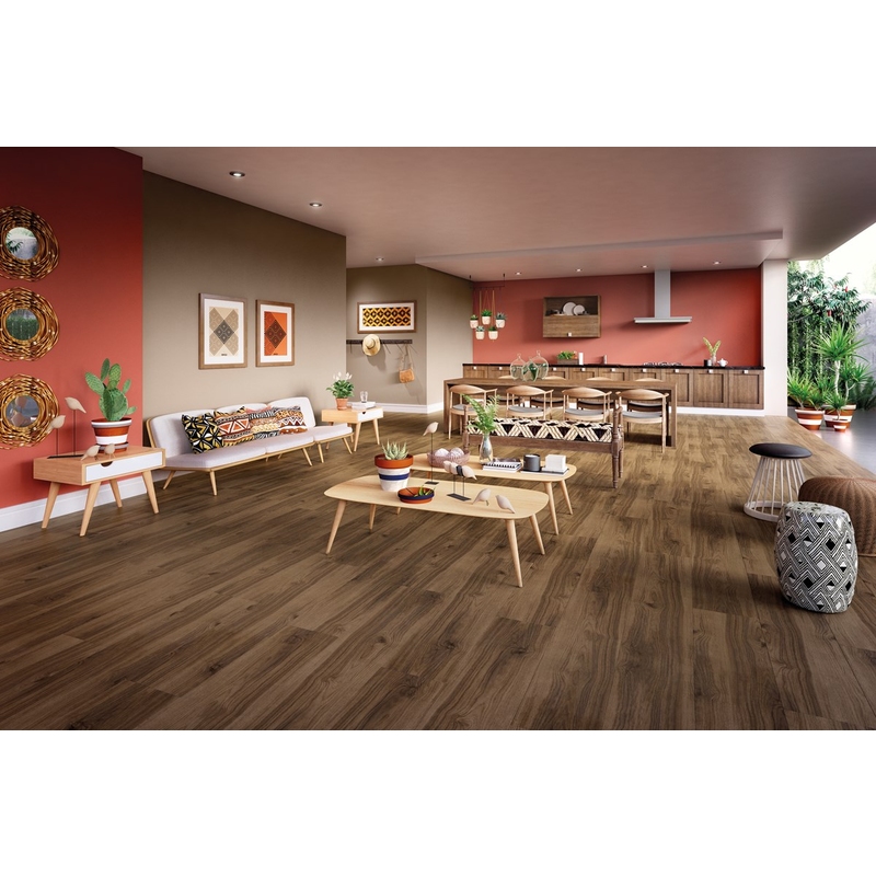 Piso Laminado Eucafloor New Evidence Click 7mm x 29cm x 1,357m (m²) Smart Oak