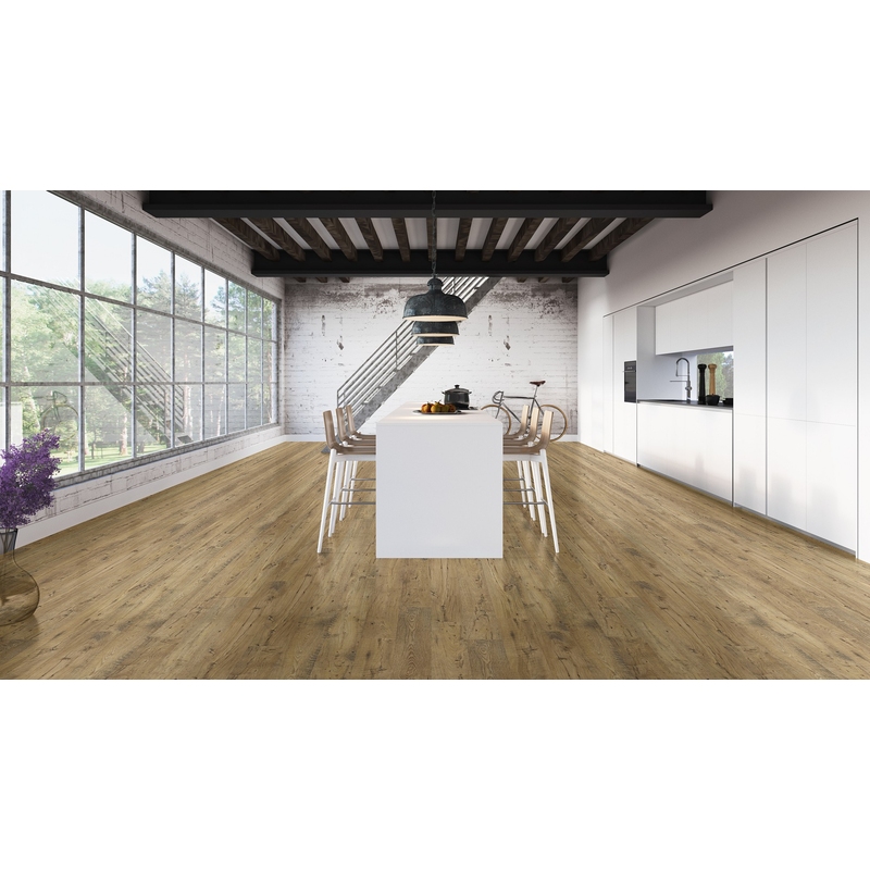 Piso Laminado Quick Step Eligna Wide 8mm x 19 x 1,35cm (m²) Castanheiro Natural Restaurado QEW 3784