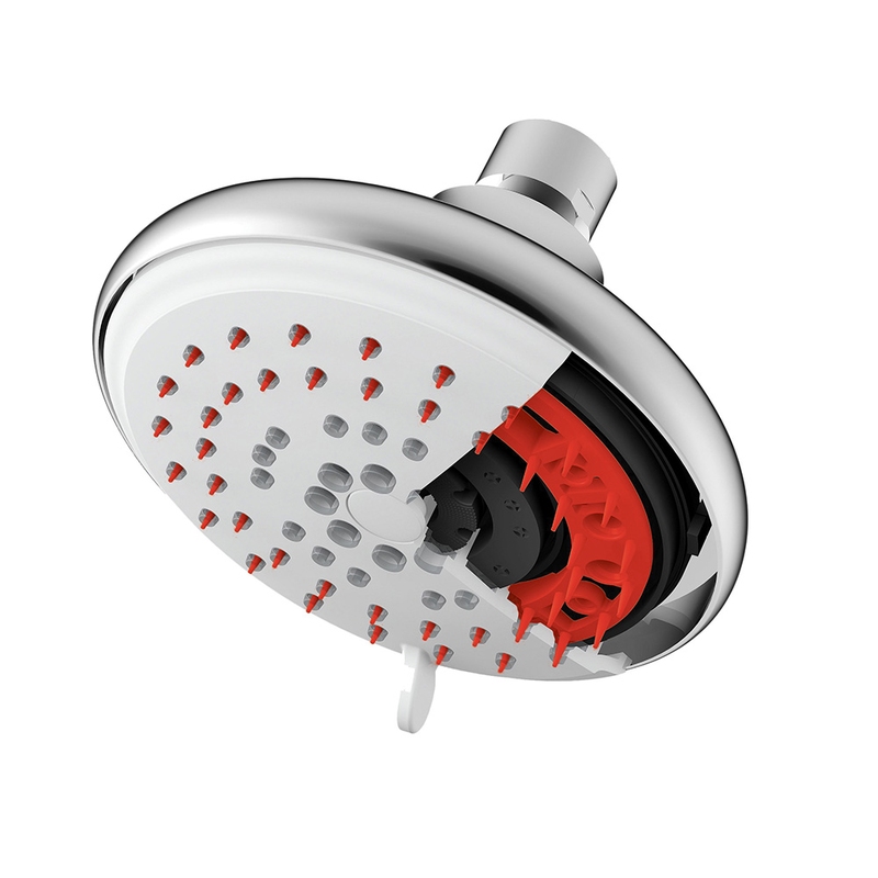 Ducha Redonda Lorenzetti LorenClean c/ Cano 7035 C16 Com 5 Opções de Jato