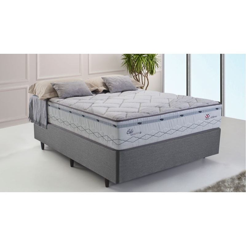 Colchão + Cama Box Herval Oslo de Casal 138x188x69cm