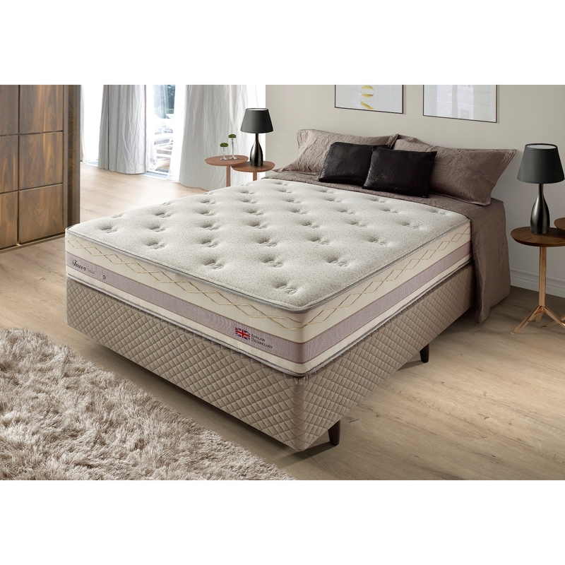 Colchão + Cama Box Herval Tower Maxspring de Casal 138x188x72cm