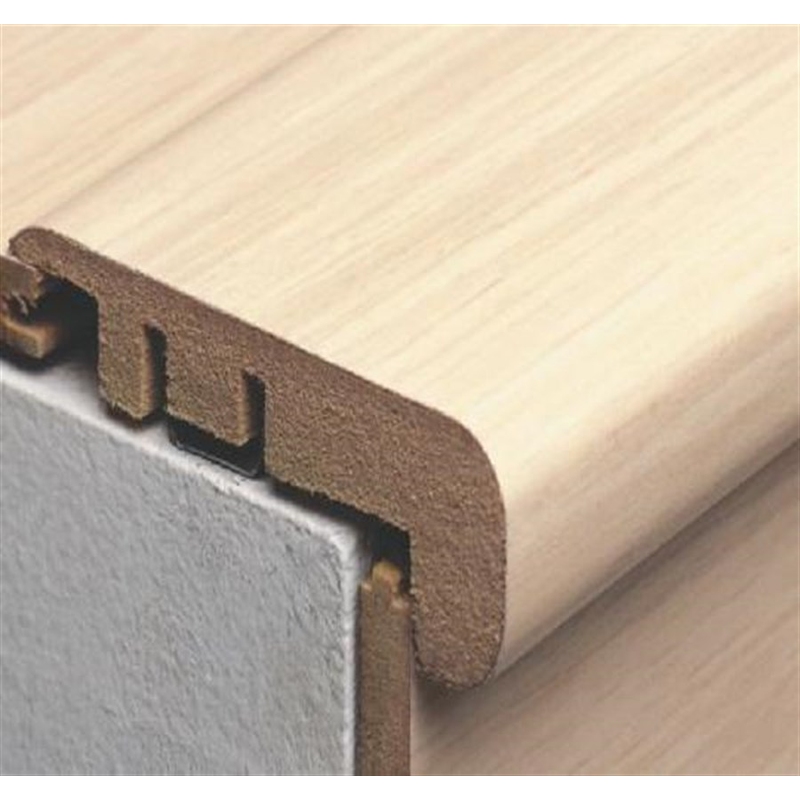 Perfil Durafloor Frontal de Escada MDF 18mm x 6,5cm x 2,10m (Barra) Álamo