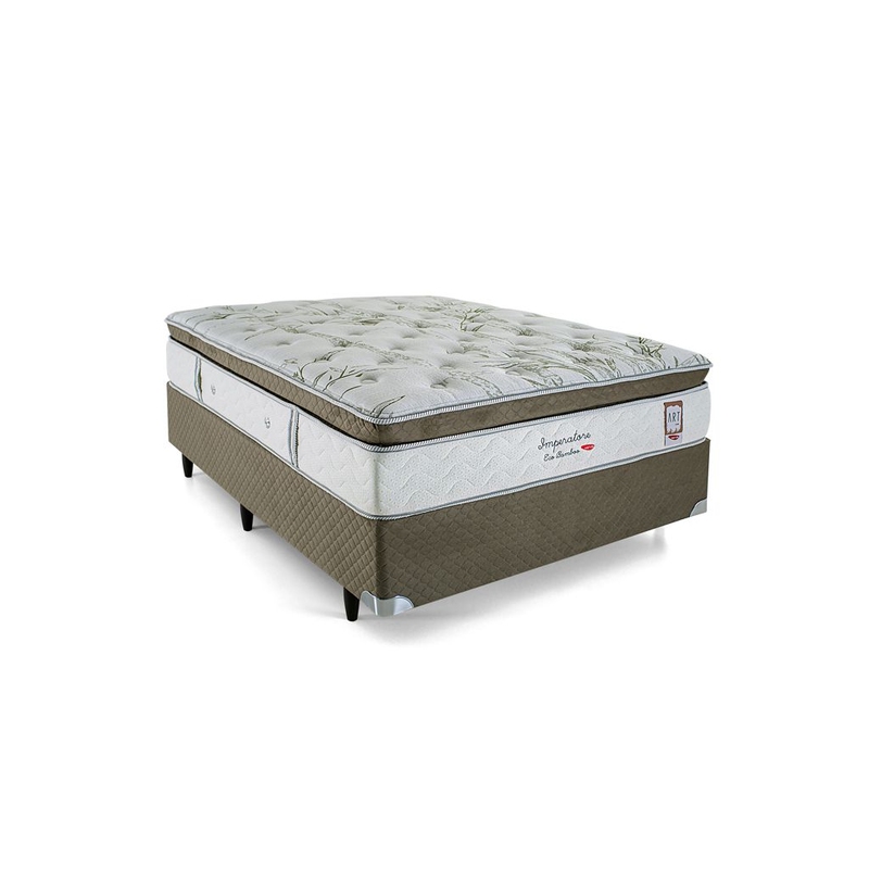 Colchão + Cama Box Herval de Casal Imperatore 138x188x73cm 