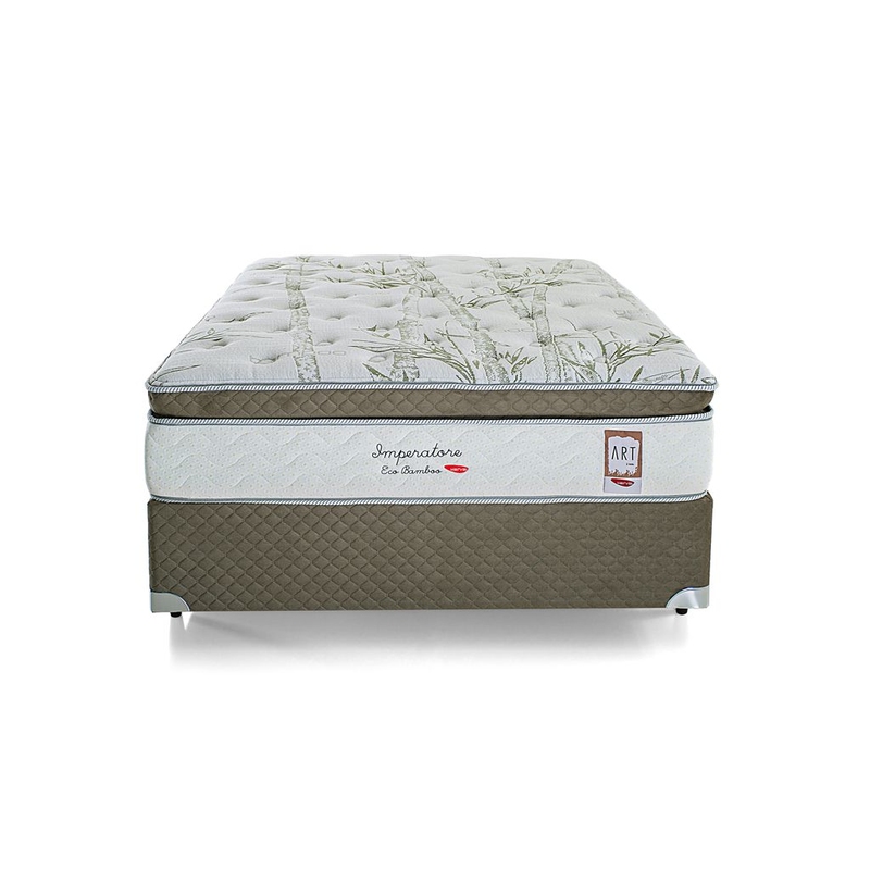 Colchão + Cama Box Herval Queen Imperatore 158x198x73cm
