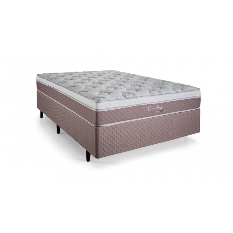 Colchão + Cama Box Herval Coimbra Maxspring Queen Size 158x198x64cm