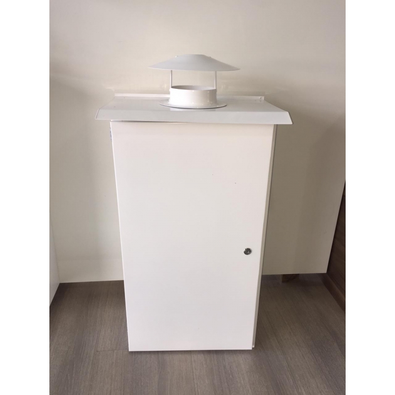 Protetor p/aquecedor alumínio branco Distak Pequeno 24x40x75cm