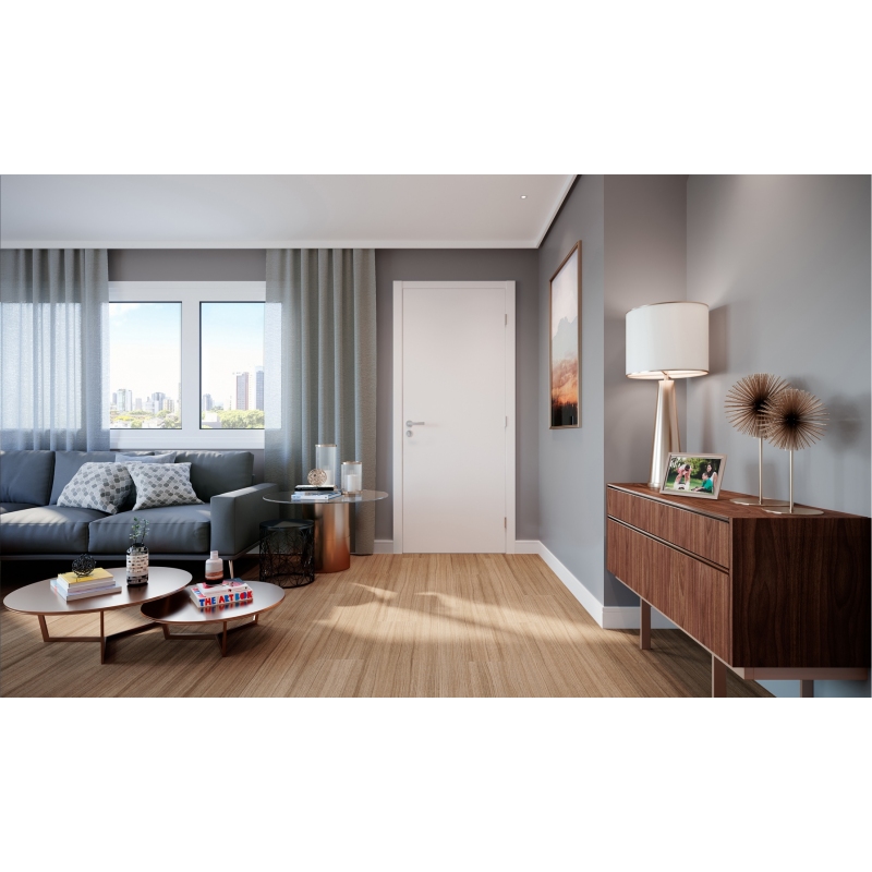 Rodapé Eucafloor MDF Linha Estilo Branco 10cm x 15mm x 2,40m - Barra