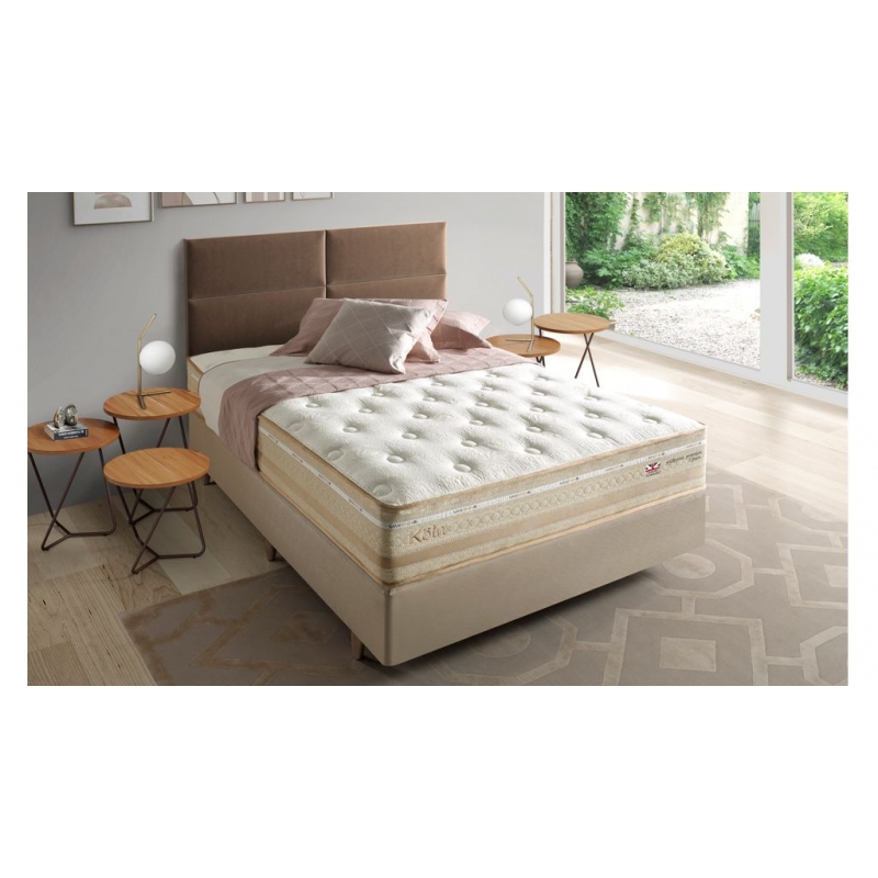 Colchão + Cama Box Herval Koln King Size 193x203x72cm