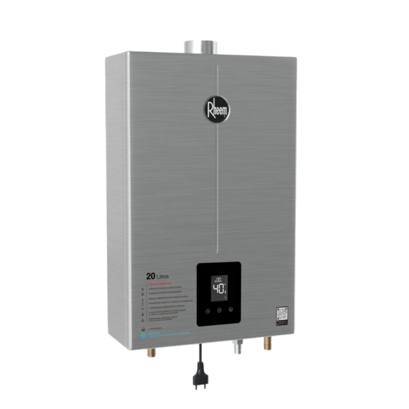 Aquecedor de Água a Gás Rheem 20 Litros INOX