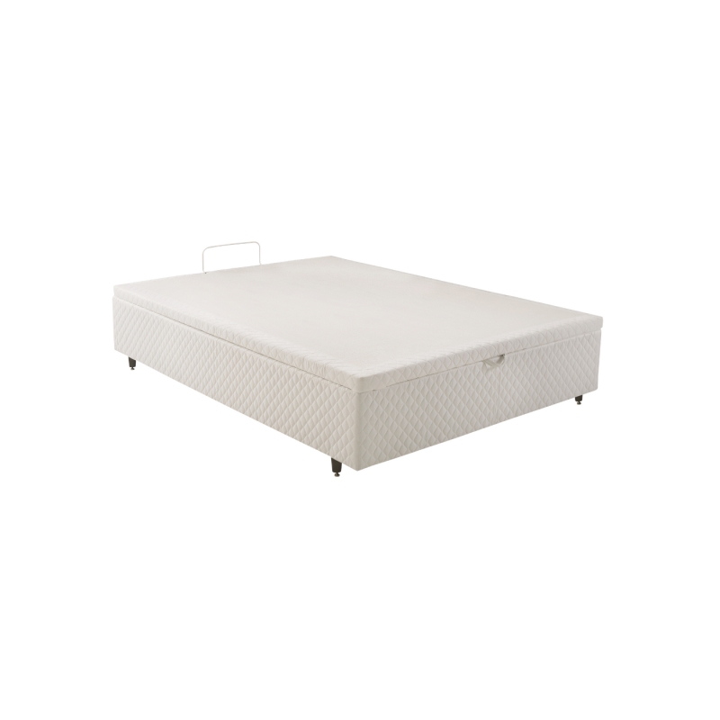 Cama Box Baú Herval MH 1449 Queen Size 158x198x41cm (Suede Bege)