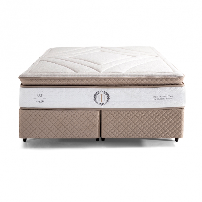 Colchão + Cama Box Herval Queen Size C1654 158x198x73cm