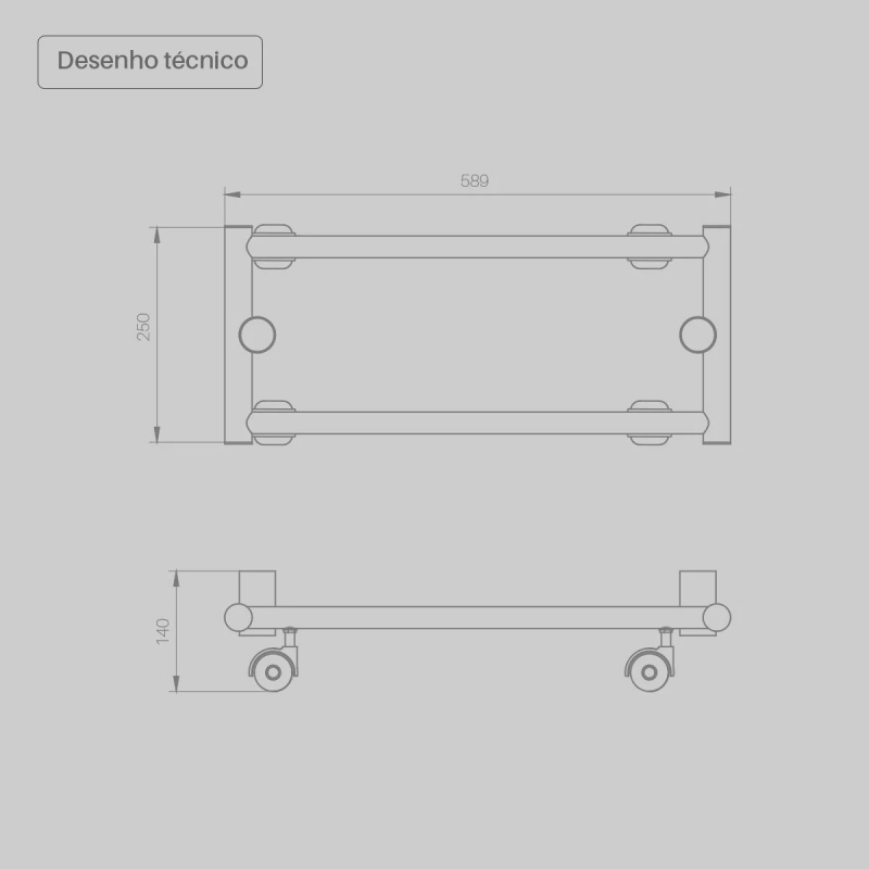 Suporte Móvel Seccare Redondo Branco