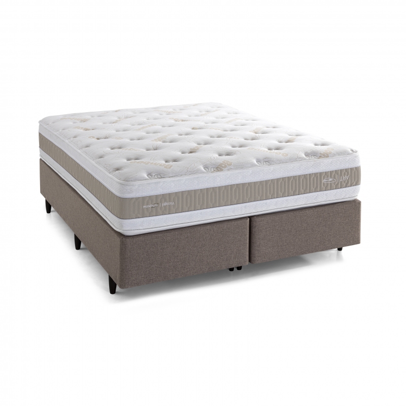 Colchão + Cama Box Herval C1666 de Casal 138x188x63cm