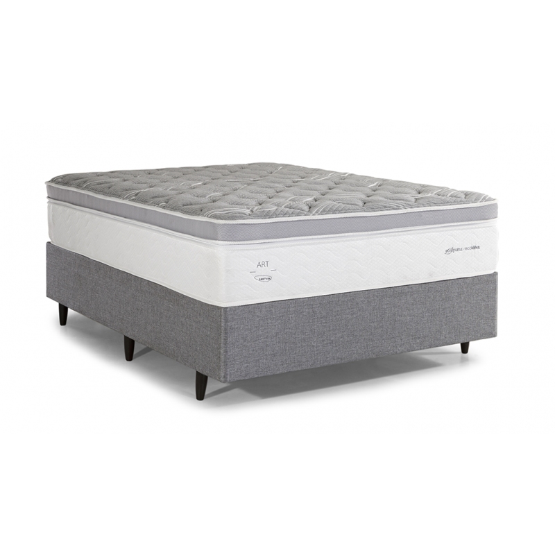 Colchão + Cama Box Herval C1599 King Size 193x203x62cm