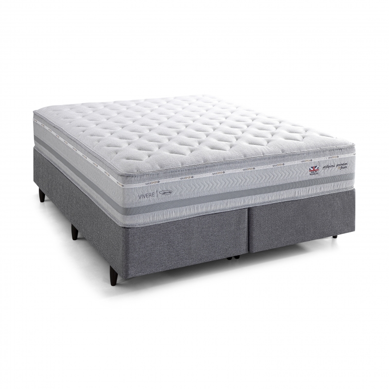 Colchão + Cama Box Herval C1662 de Casal 138x188x61cm
