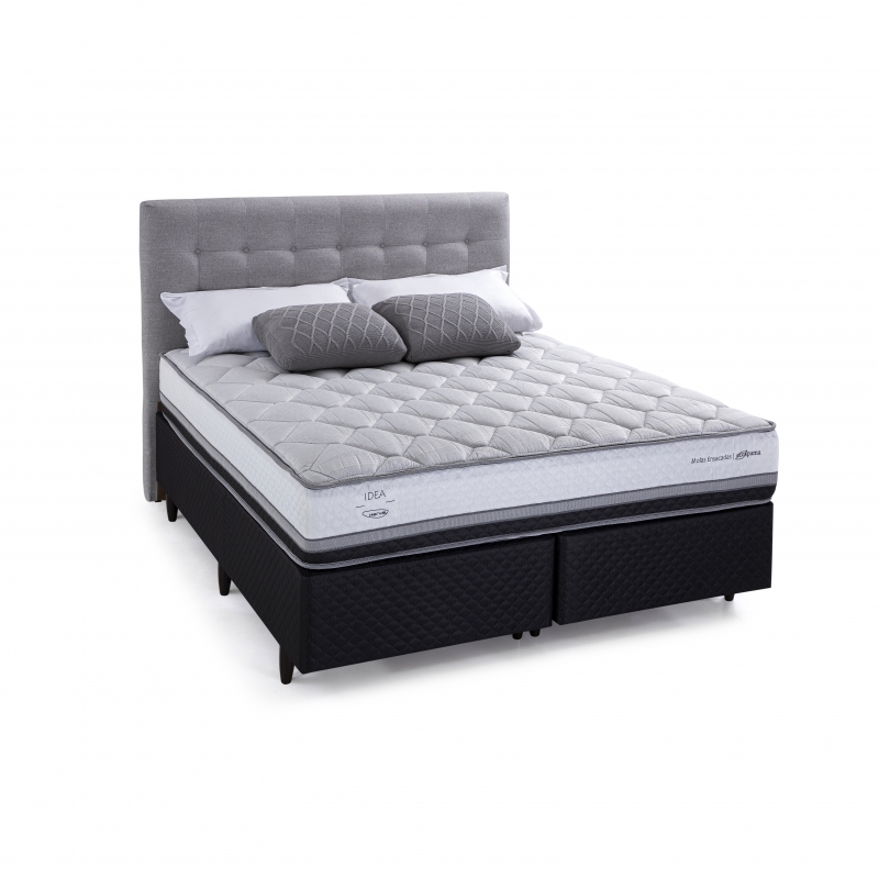 Colchão + Cama Box Herval C1634 Queen Size 158x198x56cm
