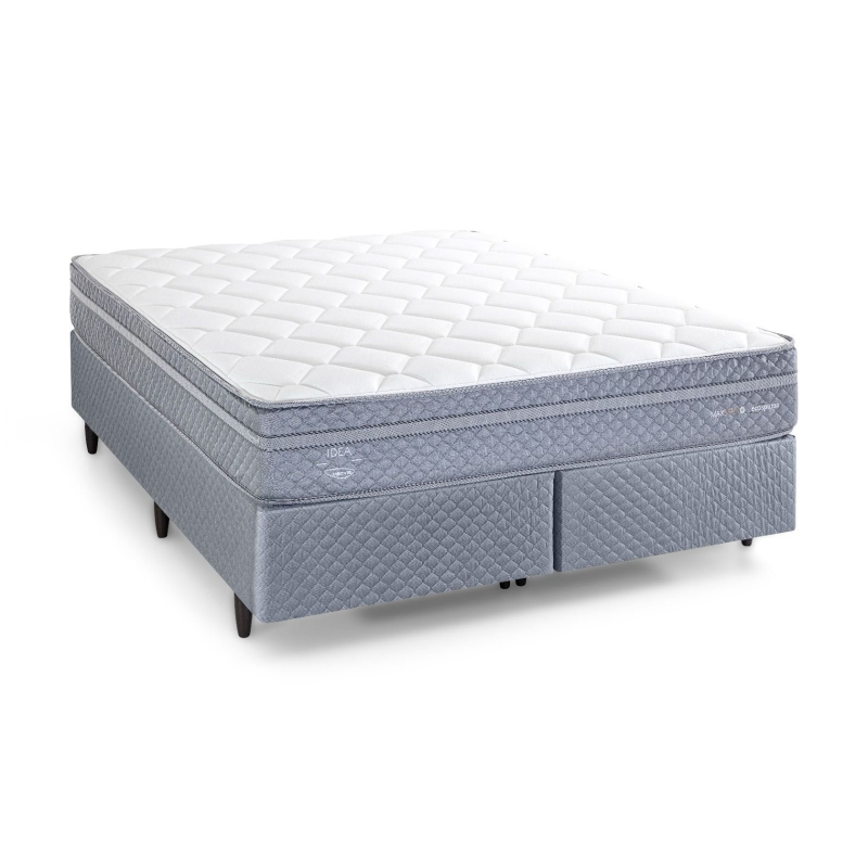 Colchão + Cama Box Herval C1780 de Casal 138x188x55cm