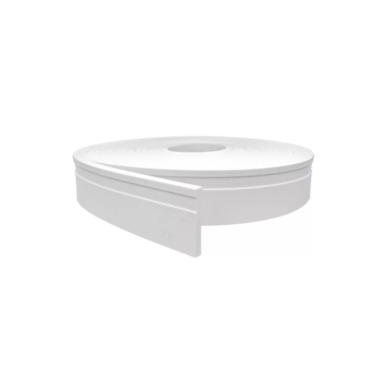 Rodapé Teck E.V.A Autocolante 07cm Frisado Branco TK70F (Caixa com 5 m/l)