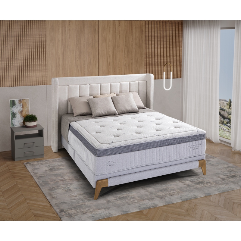 Colchão + Cama Box Herval de Casal C1663 063x138x188cm