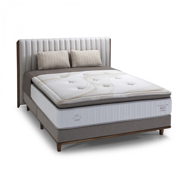 Colchão + Cama Box Herval Queen Size C1725 66x158x198cm