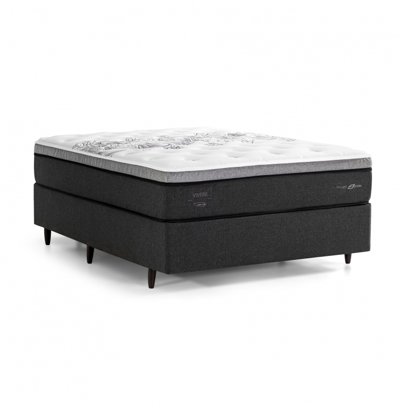 Colchão + Cama Box Herval Queen Size C1629 61x158x198cm